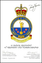 Letters patents approving the Badge of the 41 Signal Regiment