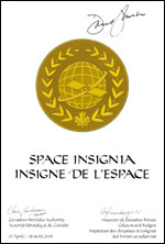 Lettres patentes approuvant l'Insigne de l’espace