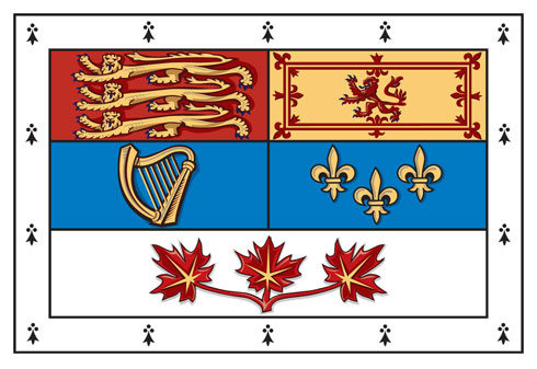 Drapeau pour les membres de la famille royale utilisé au Canada