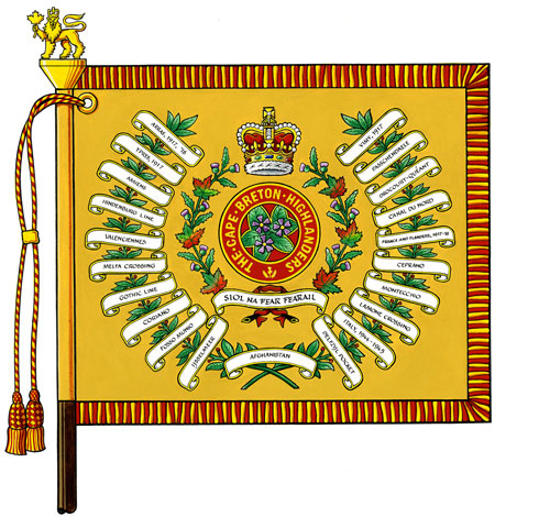 Drapeau régimentaire de The Cape Breton Highlanders