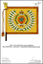 Lettres patentes approuvant le drapeau régimentaire de The Cape Breton Highlanders